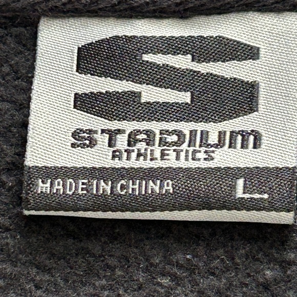 West Virginia Mountaineers Zip-Up Hoodie Sweatshirt Black Size L Student Alumni - Picture 10 of 11